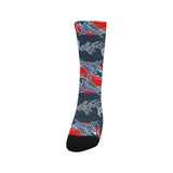 Fancy Carps hand drawn japanese art Crew Socks