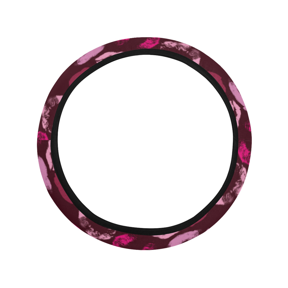 Lips Pattern Print Design 03 Car Steering Wheel Cover