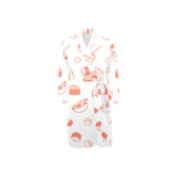 Sushi pattern Men's Long Sleeve Belted Night Robe