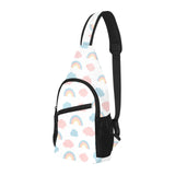 Cute rainbow clound pattern All Over Print Chest Bag