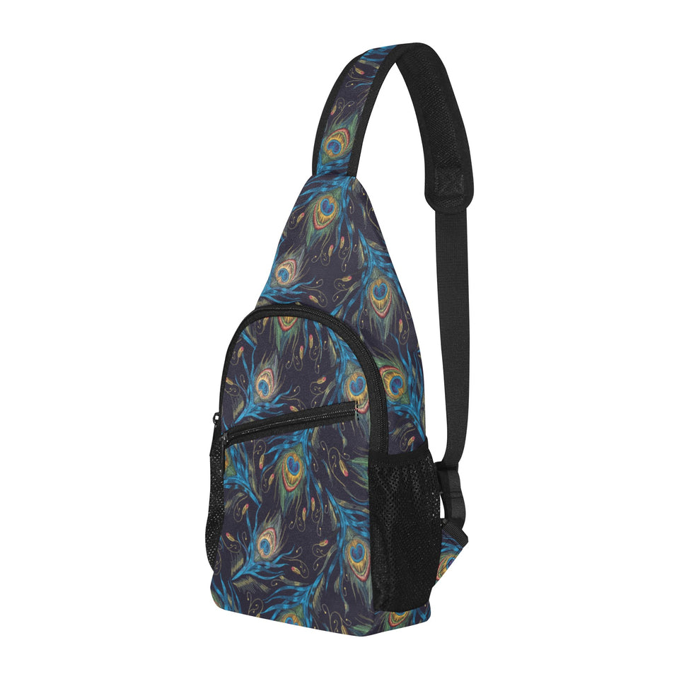 Beautiful peacock feather pattern All Over Print Chest Bag