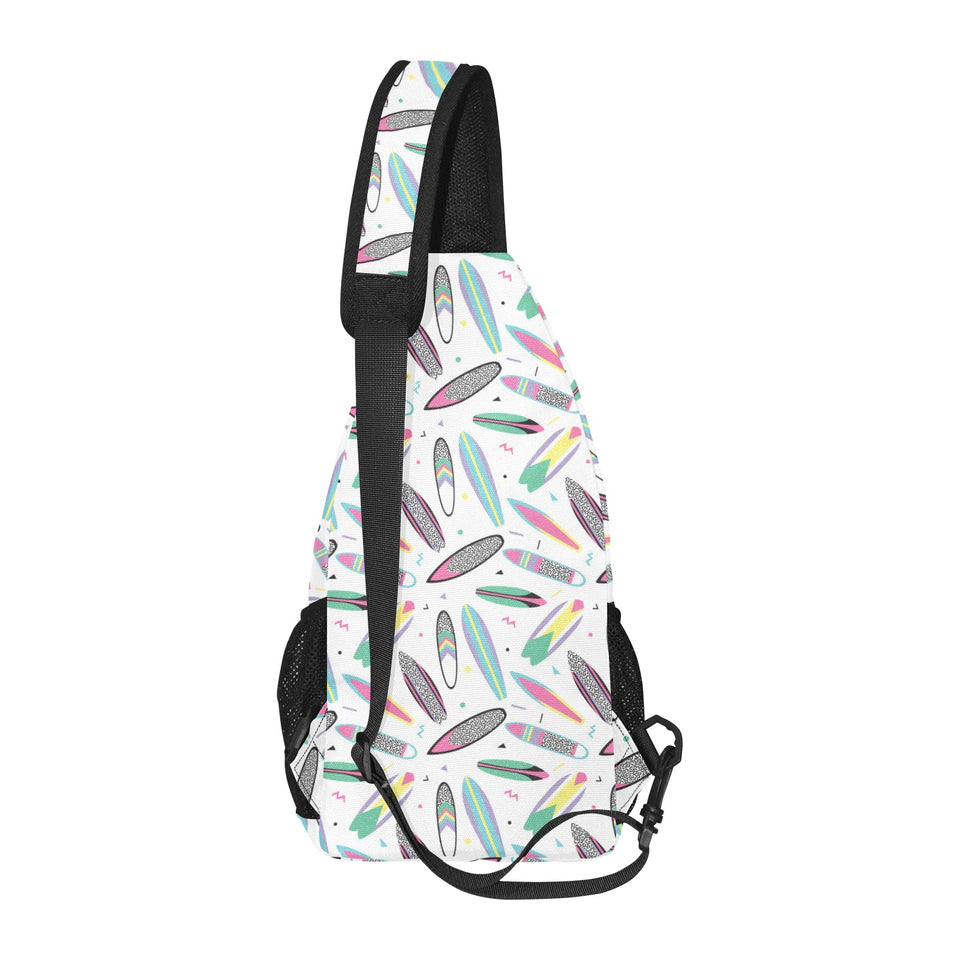 Surfboard Pattern Print Design 04 All Over Print Chest Bag