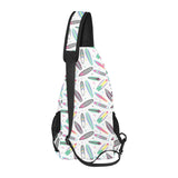 Surfboard Pattern Print Design 04 All Over Print Chest Bag