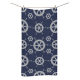 nautical steering wheel design pattern Bath Towel