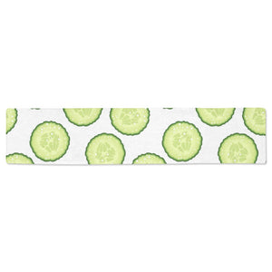 Cucumber slices pattern Table Runner