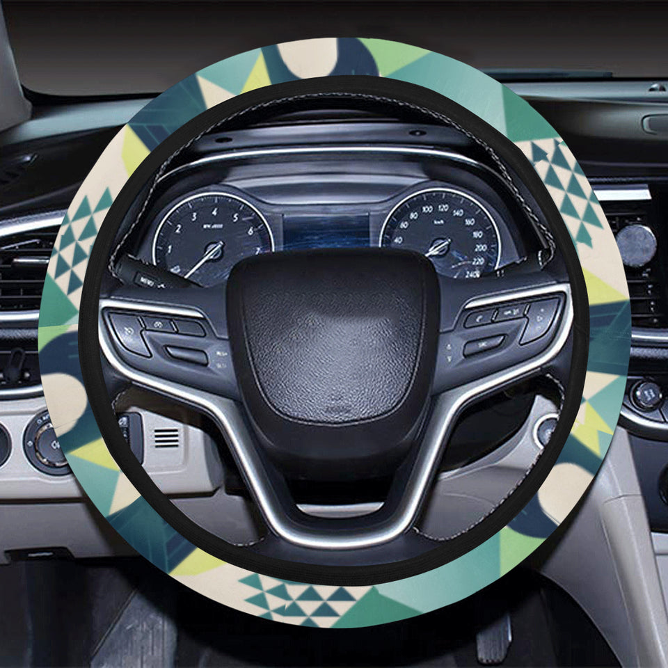 Toucan tropical leaves design pattern Car Steering Wheel Cover