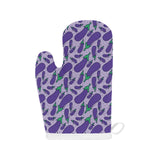Eggplant Pattern Print Design 03 Heat Resistant Oven Mitts