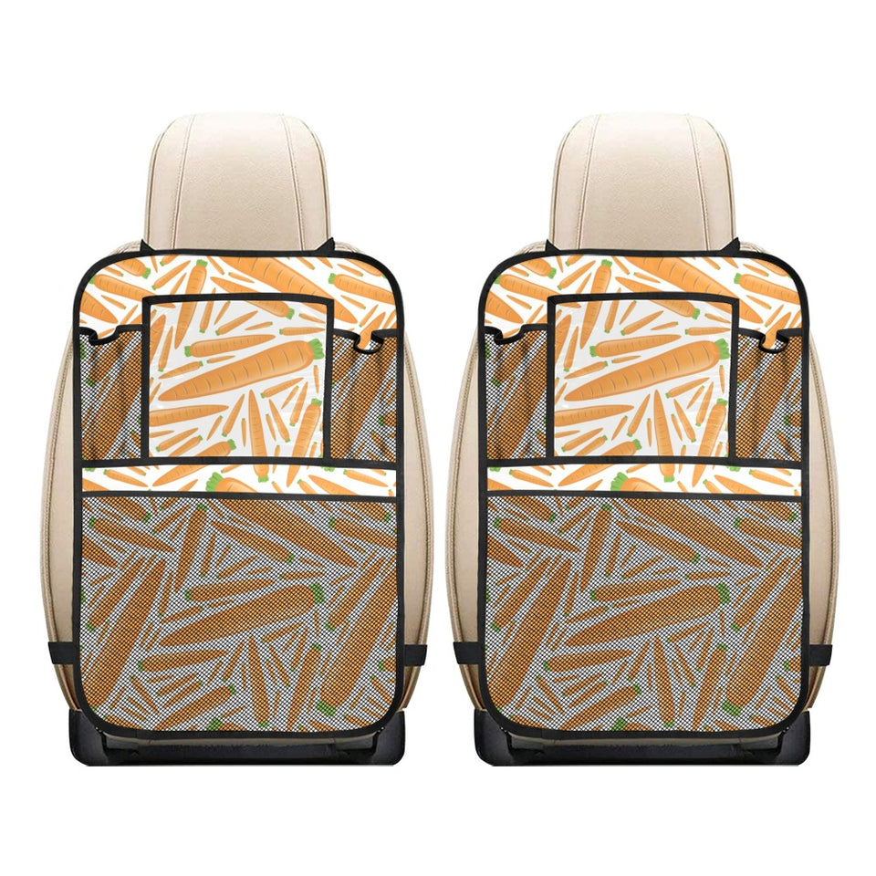 Carrot Pattern Print Design 02 Car Seat Back Organizer
