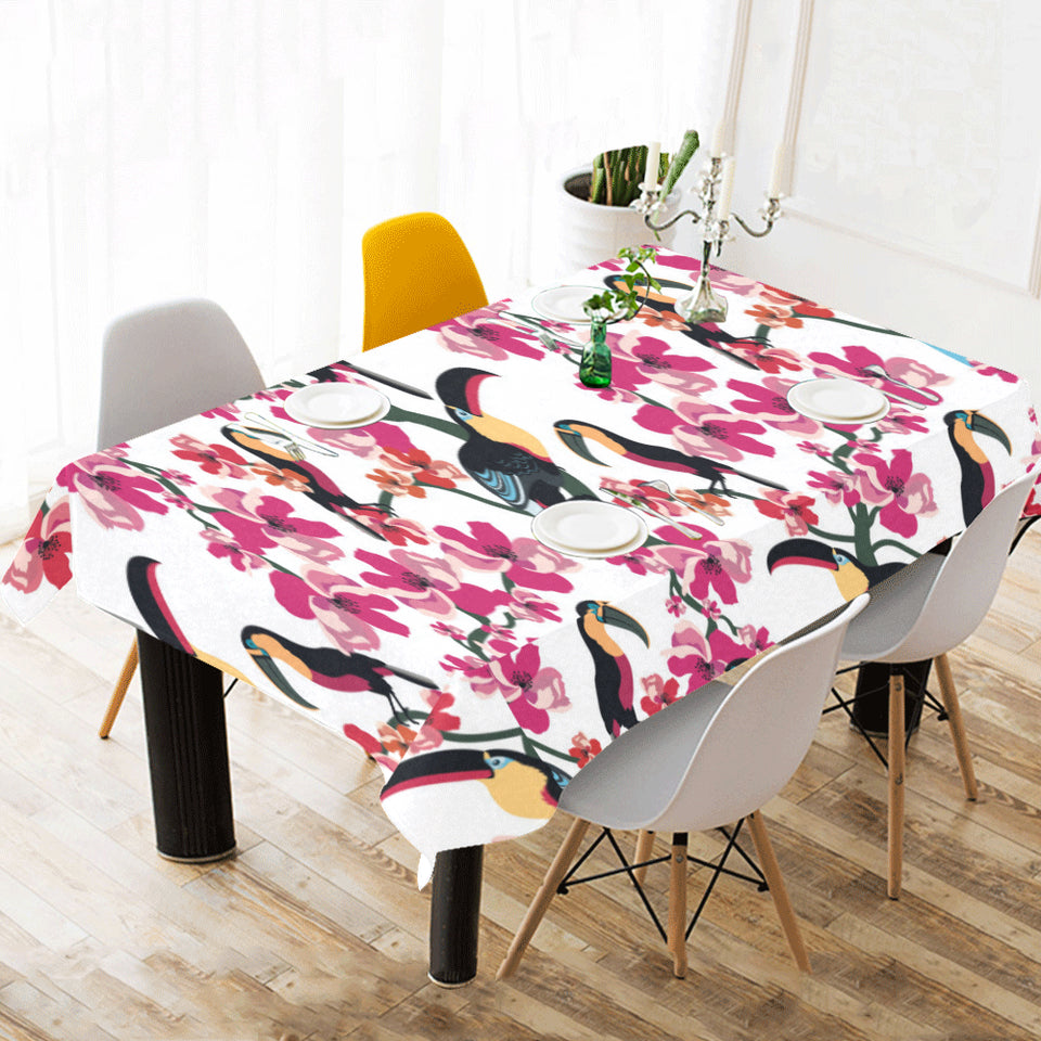 Toucan flower design pattern Tablecloth