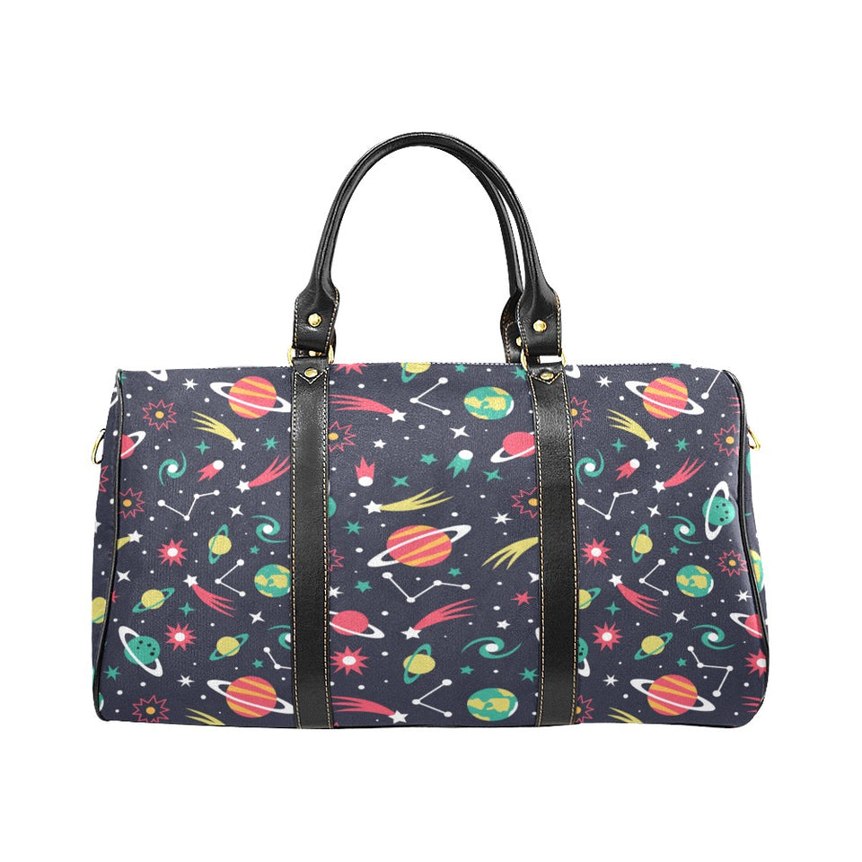 colorful space pattern planet star Travel Bag