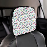 Surfboard Pattern Print Design 04 Car Headrest Cover