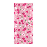 cherry flower pattern pink background Beach Towel