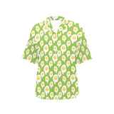 Fried Eggs Pattern Print Design 01 Women's All Over Print Hawaiian Shirt