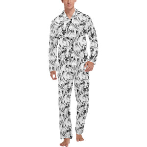 Greyhound Pattern Print Design 01 Men's Long Pajama Set