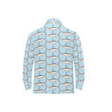 Swordfish Pattern Print Design 01 Men's Long Sleeve Polo Shirt