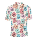 Chemistry Periodic Table Pattern Print Design 02 Men's All Over Print Polo Shirt