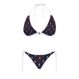 Watercolor colorful seahorse pattern Sexy Bikinis Two-Piece Swimsuits