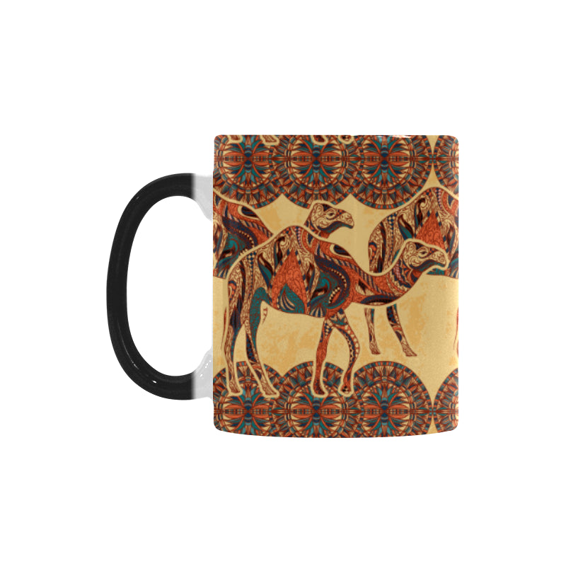 Camel polynesian tribal design pattern Morphing Mug Heat Changing Mug