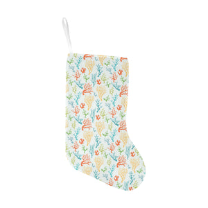 Coral Reef Pattern Print Design 02 Christmas Stocking