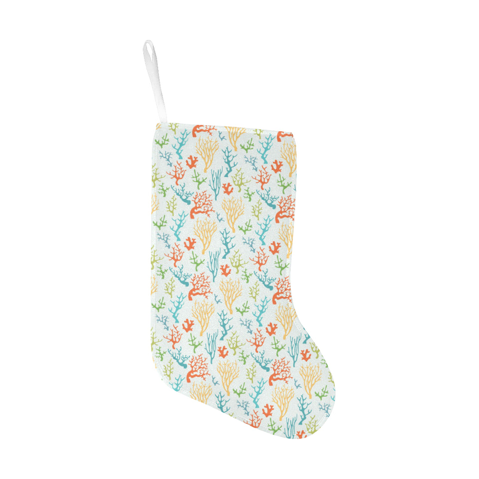 Coral Reef Pattern Print Design 02 Christmas Stocking