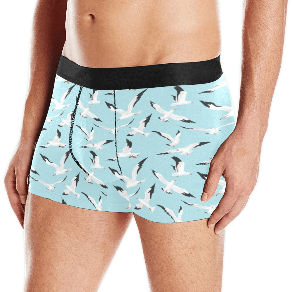 Seagull Pattern Print Design 01 Men's All Over Print Boxer Briefs Men's Underwear