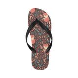 fox leaves mushroom pattern Unisex Flip Flops