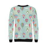 Hot Air Balloon design Pattern Women's Crew Neck Sweatshirt