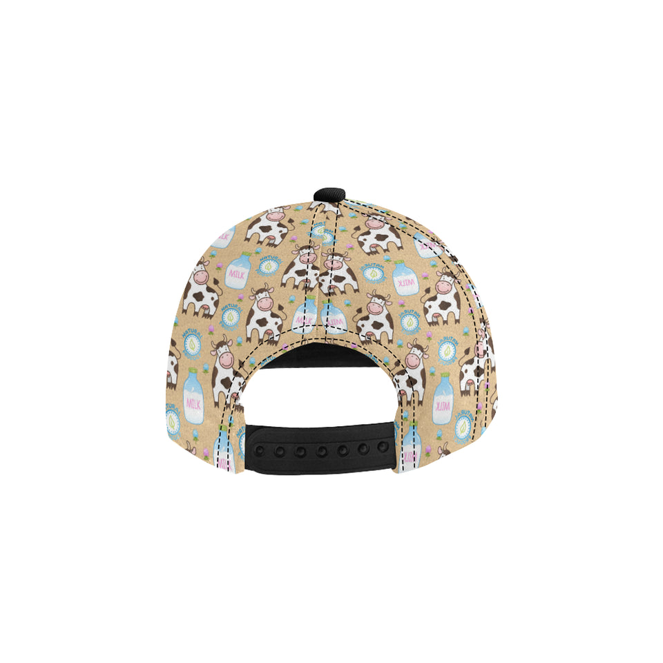 Cow bottle of milk pattern All Over Print Snapback Cap