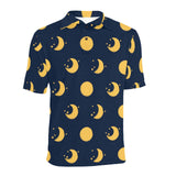 Moon star pattern Men's All Over Print Polo Shirt
