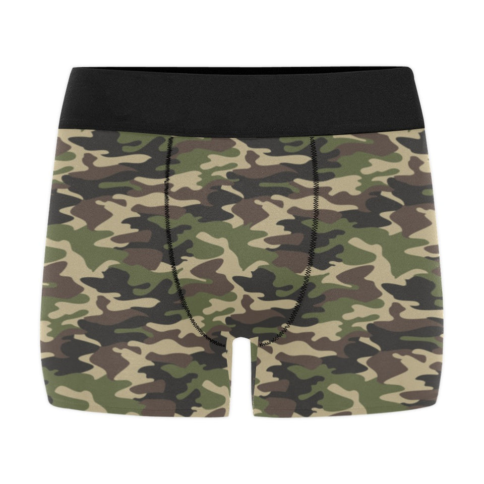Dark Green camouflage pattern Men's All Over Print Boxer Briefs Men's Underwear
