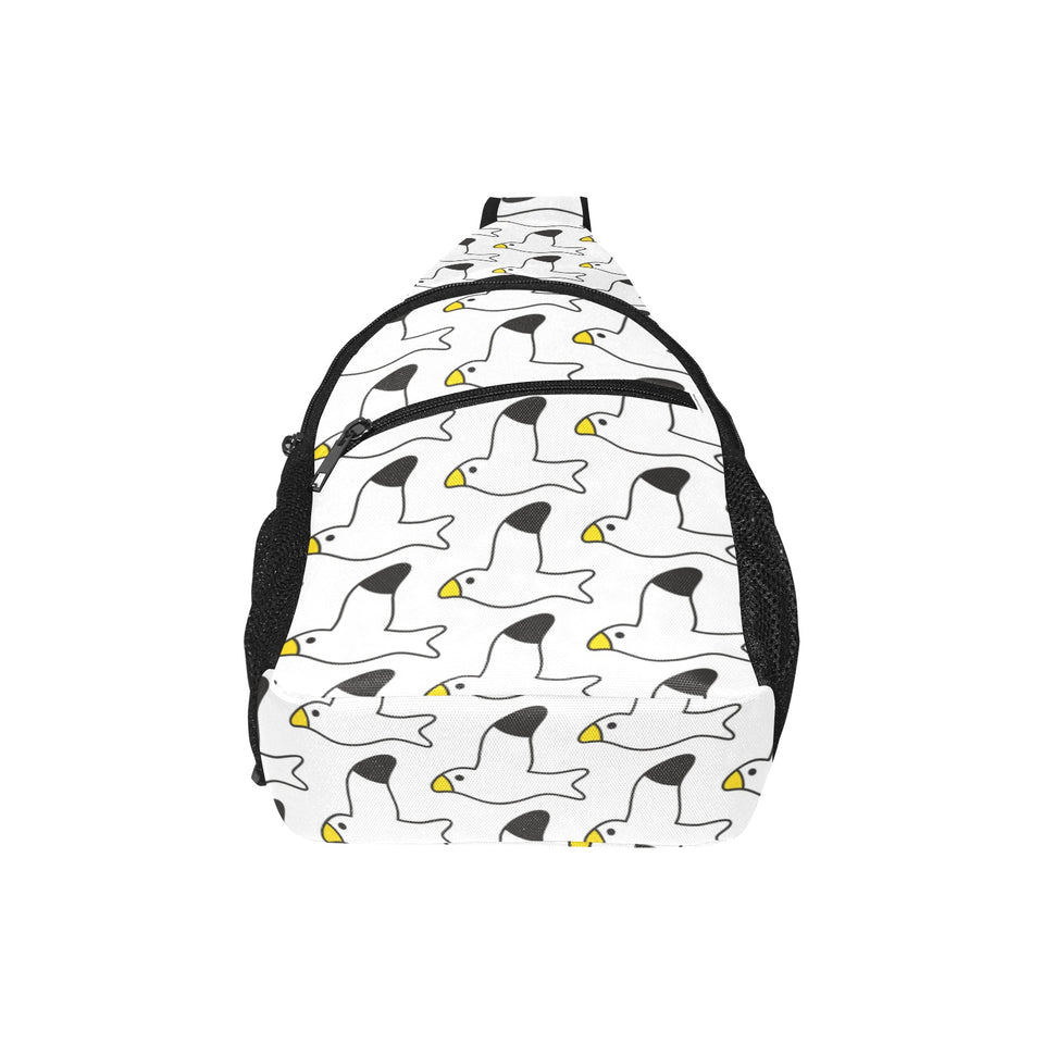 Seagull Pattern Print Design 05 All Over Print Chest Bag
