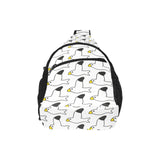 Seagull Pattern Print Design 05 All Over Print Chest Bag
