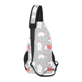 Cute polar bear christmas snow pattern All Over Print Chest Bag