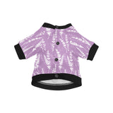 Lavender flowers purple pattern All Over Print Pet Dog Round Neck Fuzzy Shirt