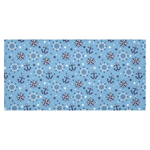 Anchors rudder compass star nautical pattern Tablecloth
