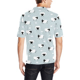 Sheep polka dot cloud pattern Men's All Over Print Polo Shirt