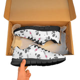Hand Drawn faces of pandas pattern Women's Sneaker Shoes