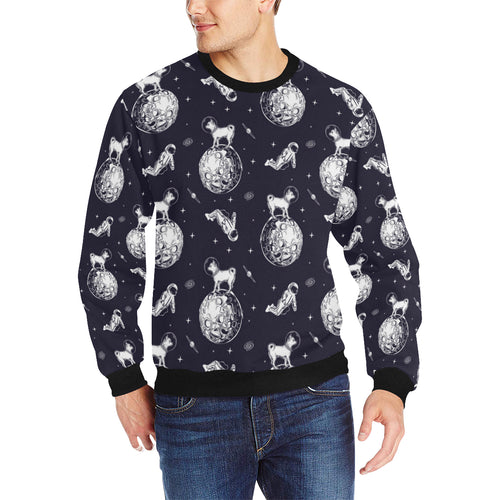 Chihuahua space helmet. astronaut pattern Men's Crew Neck Sweatshirt