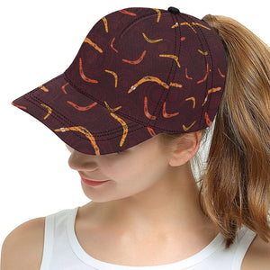 Boomerang Australian aboriginal ornament circle bl All Over Print Snapback Cap