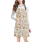 Giraffe Pattern Print Design 04 All Over Print Adjustable Apron