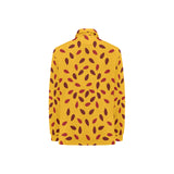 Passion fruit texture Women's Long Sleeve Polo Shirt