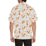 cute tribal fox pattern Men's All Over Print Hawaiian Shirt