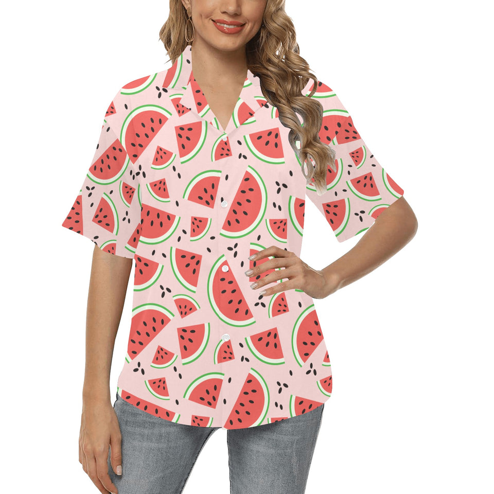 Watermelon pattern Women's All Over Print Hawaiian Shirt