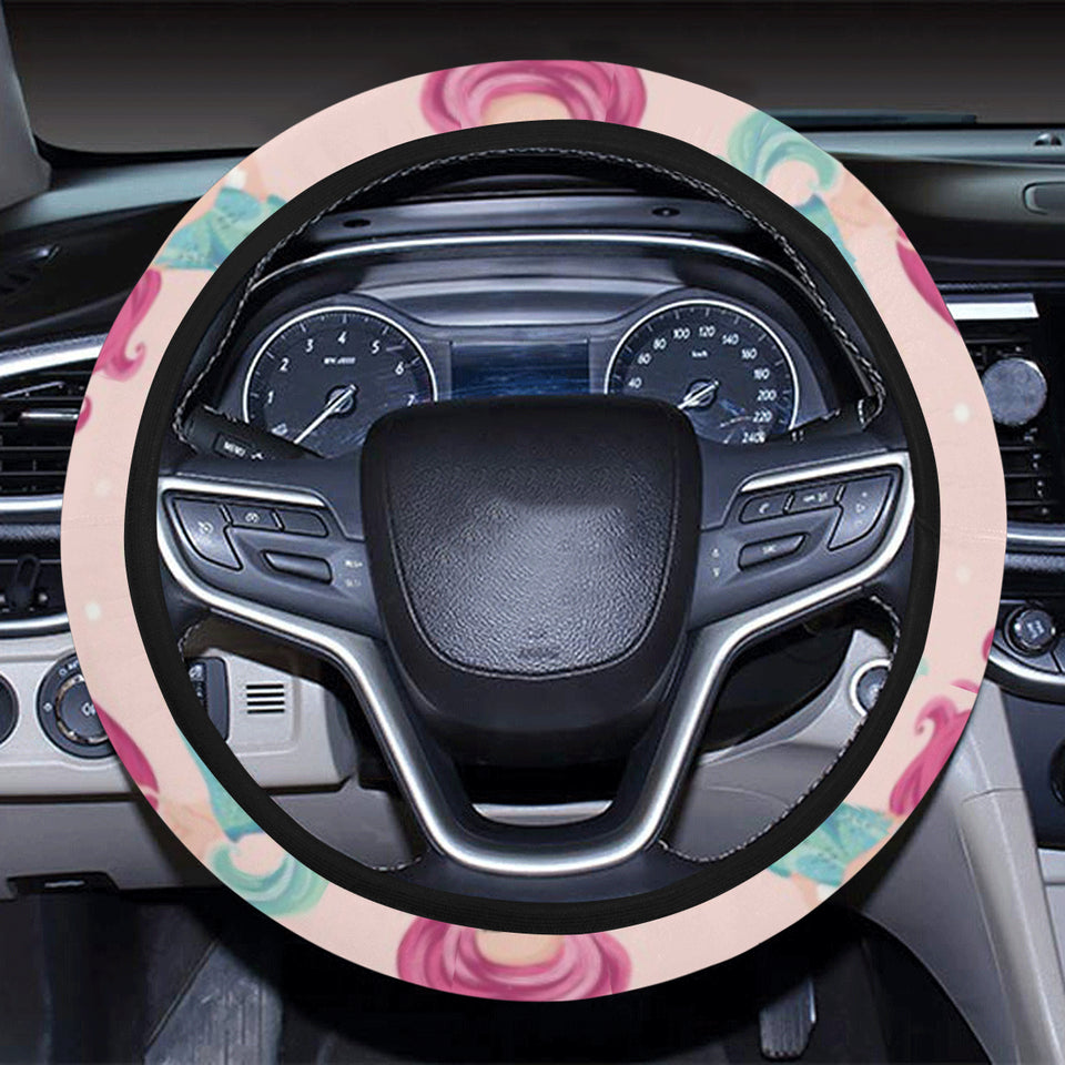 Cute little mermaid pattern Car Steering Wheel Cover