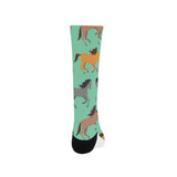 Colorful horses pattern Crew Socks