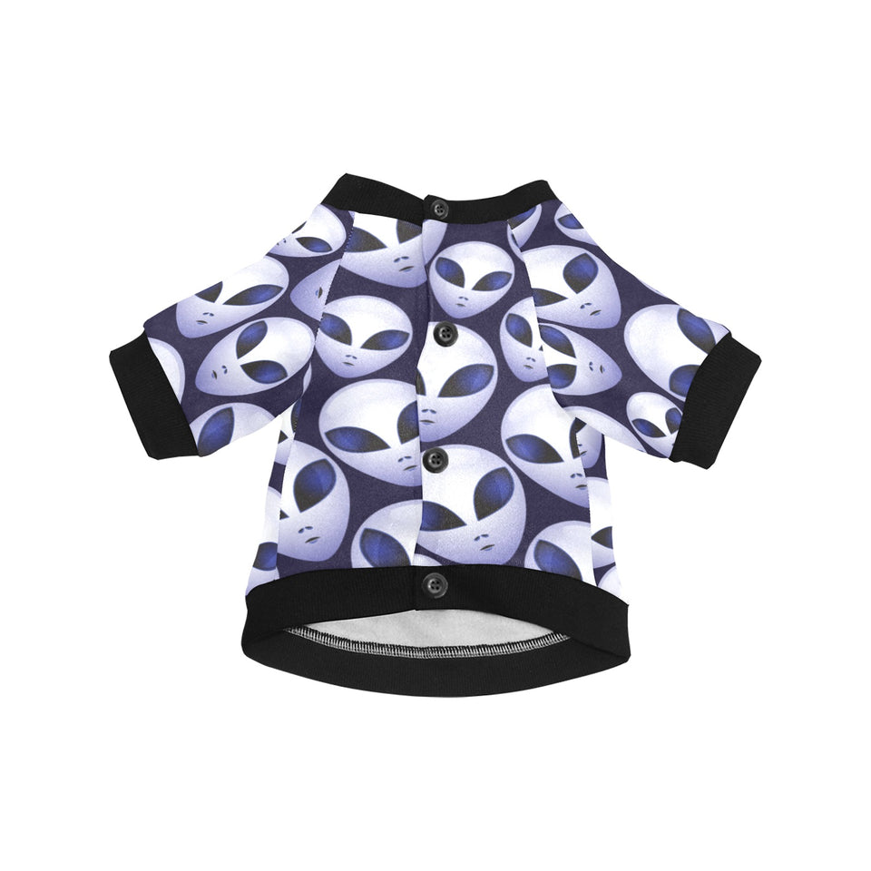 Alien Pattern Print Design 01 All Over Print Pet Dog Round Neck Fuzzy Shirt