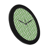 Hop pattern background Elegant Black Wall Clock