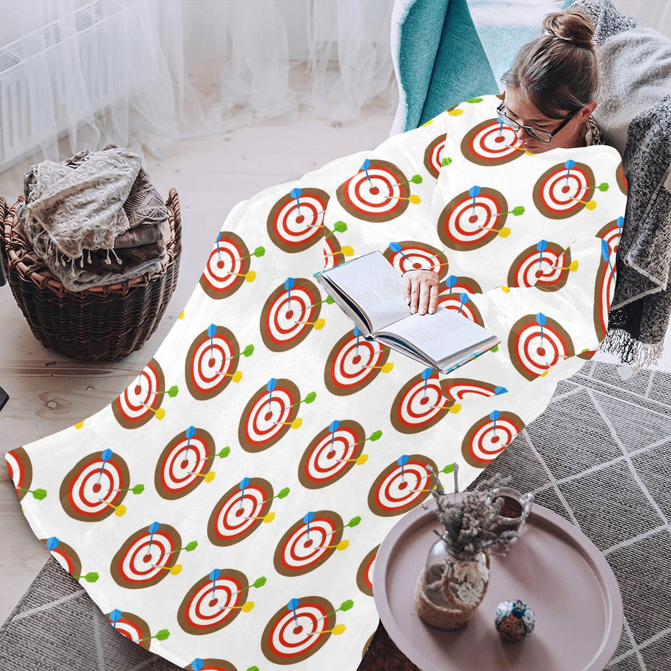 Darts Pattern Print Design 04 Blanket Robe with Sleeves