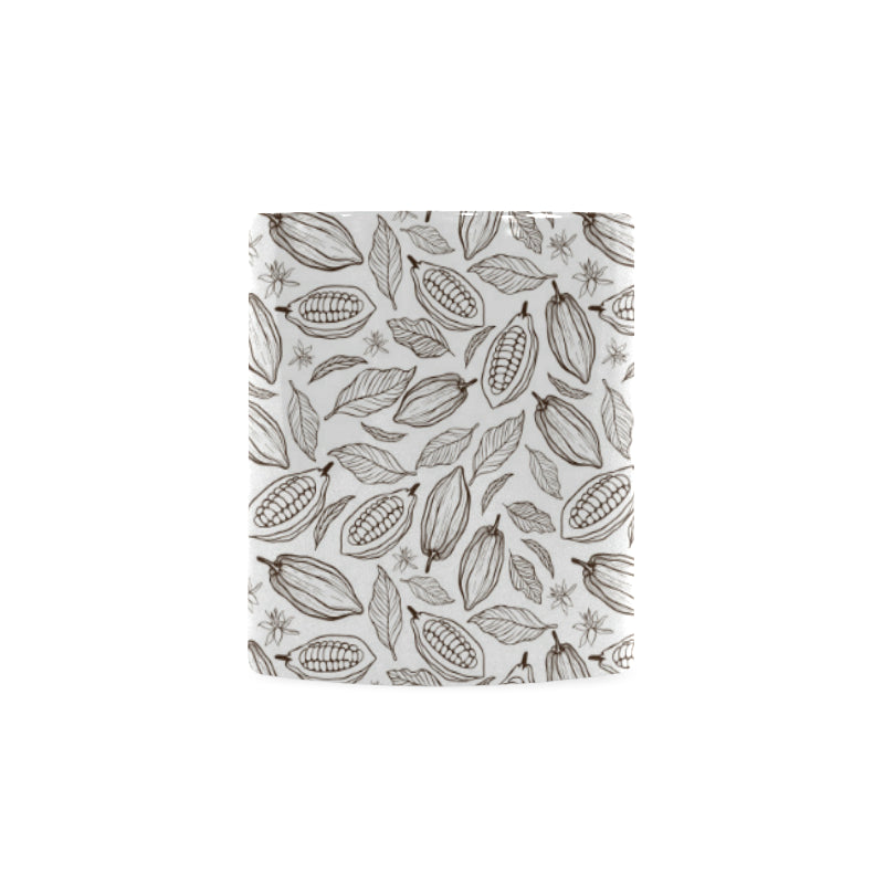 cacao beans leaves pattern Classical White Mug (Fulfilled In US)