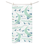 Crocodile diver pattern Bath Towel